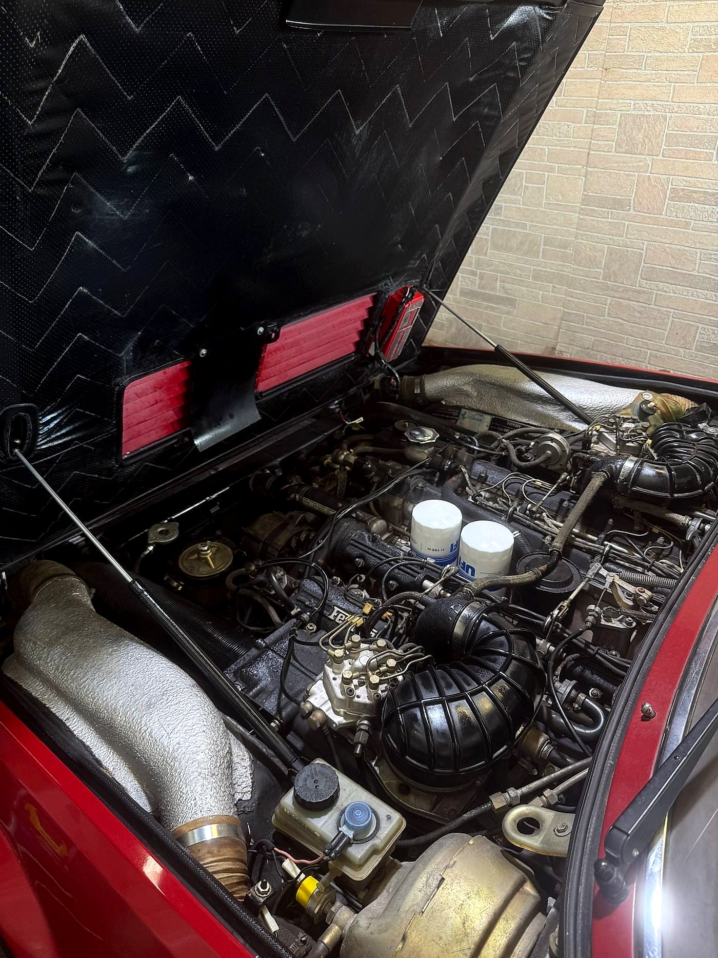 Ferrari Engine Bay after detailing
